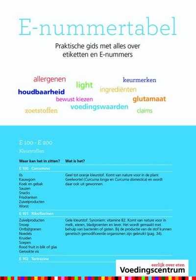 Stichting Voedingscentrum Nederland - E-nummertabel