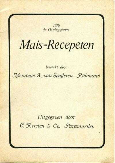 Agnette Johanna van Genderen-Rühmann - Mais-Recepten