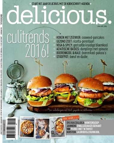 Omslag delicious. magazine - 2016-01