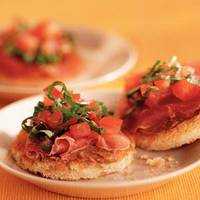 Serveersuggestie Canapés met parmaham