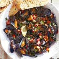 Serveersuggestie Mosselen met chorizo